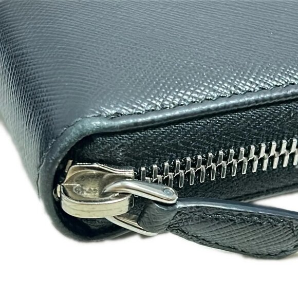 Auth PRADA - 1ML506 Black Leather Long Wallet - Picture 5 of 9